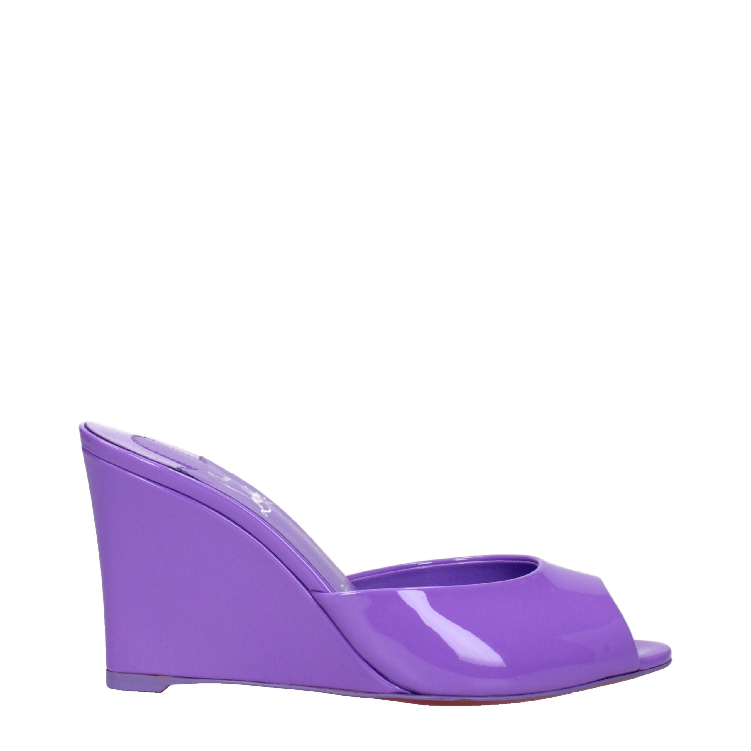 Christian Louboutin Purple Leather Wedge